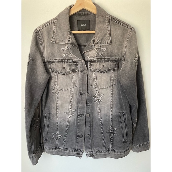 Rails Knox Stars Button-Front Jean Jacket Size S - Picture 2 of 16